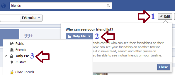 how to hide my recently added friends on facebook