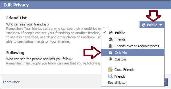 how to find my hidden friends list on facebook